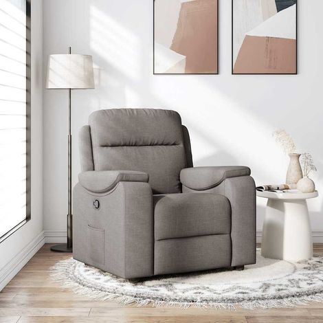 vidaXL Fauteuil inclinable Taupe Tissu (1/5)