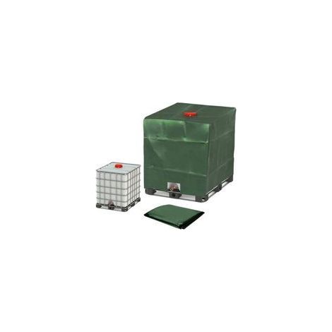 Bâche de protection pour réservoir IBC 1000 L, bâche de protection pour réservoir d'eau, anti-poussière, verte - 120 x 100 x 116 cm