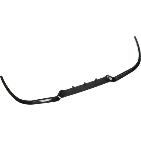3-teiliger Frontstoßstangen-Splitter, robust und mit abgerundeten Ecken, universell passend für A3, A4 und A6, glänzend schwarz (1/5)