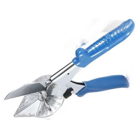 Ciseaux d'angle Couteau d'angle multifonctionnel Noir Poignée antidérapante Outil à main pour couper le bois fin Ciseaux à angle réglable 22 7,5 cm (Bleu)