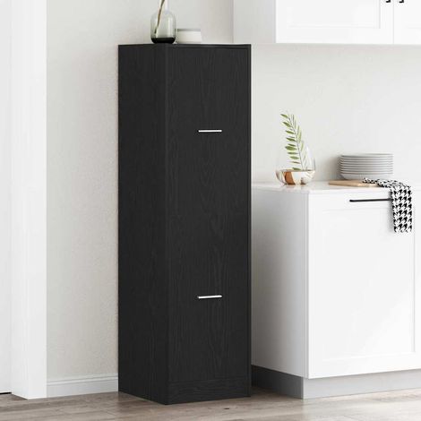 Apothekerschrank Schwarz Eichen-Optik 40 x 41 x 144.5 cm