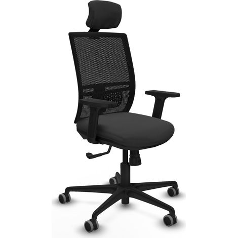 Chaise de bureau piqueras y crespo Yunquera noir accoudoirs 2D (1/2)