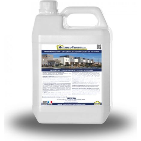 Imperméabilisant et consolidation façades et toitures - 5.5 Kg - MATPRO (1/2)