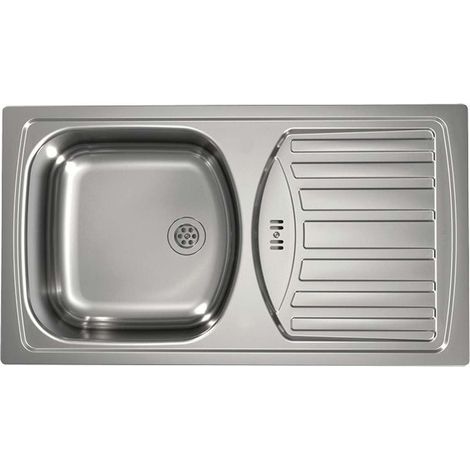Alveus Basic - Fregadero, 78x44 cm, acero inoxidable 1136531 (1/2)