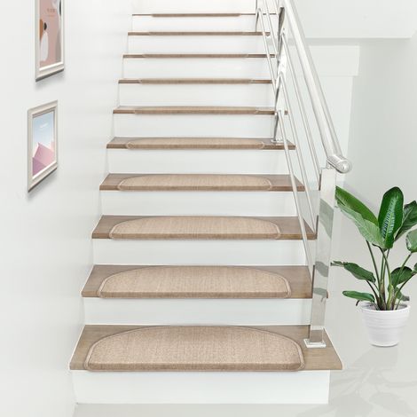 Stufenmatte 15er Set Halbrund Beige [en.casa] (1/5)