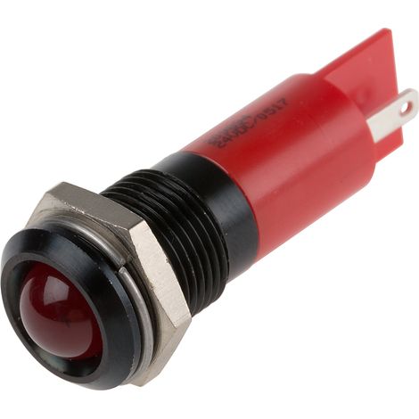 Voyant LED clignotante Rouge RS PRO, dia. 14mm, 24V c.c. ( Prix pour 1 )
