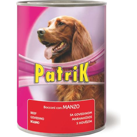 Bocconi per Cani ''Patrik'' Gusto Manzo Gr. 405 24 Pezzi Morando