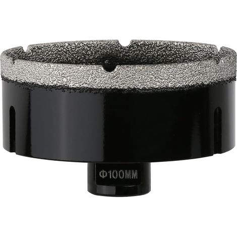 100mm dry diamond core drill, M14 threaded connection, vacuum-welded hole saw for masonry, hollow drill for tiles, marble, granite, porcelain, concrete and quartz stone (1/5)