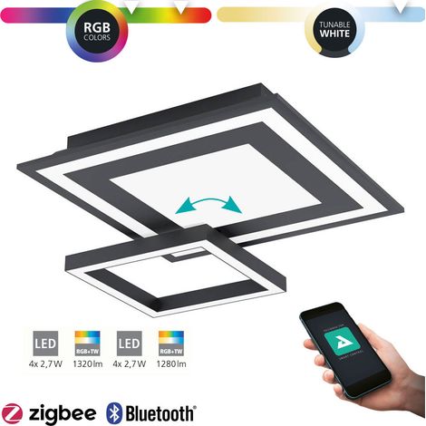 Plafoniera Moderna Savatarila-Z Acciaio Nero 4 Luci Led Integrato 2,7W (1/5)