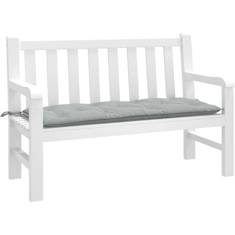 Gartenbank-Auflage Melange Hellgrau 120x50x7 cm Stoff
