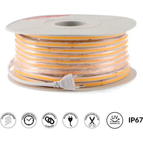 Striscia Led Point 220V 700W 14W/m COB Bobina 50 metri IP67 Bianco freddo 6000K iSG Lighting (1/5)