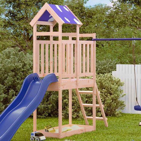 Spielturm Braun 52,5 x 110,5 x 215 cm Massives Douglasienholz
