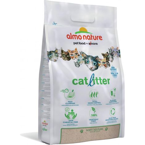 Almo Nature  Litière pour chats  Litière agglomérante - Sac de 4,54 kg