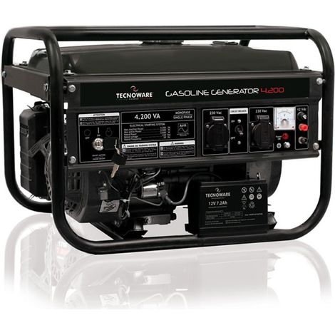 Generatore elettrico a benzina avvio elettrico/manuale 4200VA/2800W 7HP monofase TECNOWARE FGE4200E (1/5)