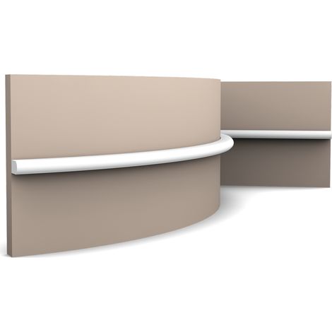 Orac – Cimaise flexible PX209F – Moulure arrondie pour murs – Longueur 200cm – R min 20cm pour angles – Peinture recommandée pour protection UV (1/7)