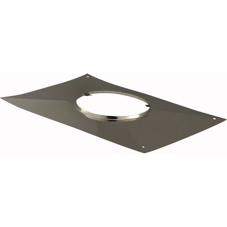 Poujoulat – Plaque étanche rectangulaire 180 – Fixation pour fumisterie – Largeur 180mm – Pour chantiers humides