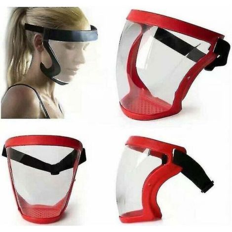 Bouclier Facial - Visière Transparente Anti-buée En PVC Et Silicone - Protection Complète Contre Les Éclaboussures - Pour Adultes Et Enfants - 1 Pièce (1/4)