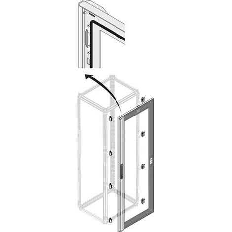 Porte IP65 Transparente 12 Mod H 1800mm L 600mm (x1) 1STQ007304A0000 ABB PDLG1842