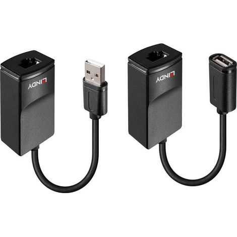 Lindy 43365 Netzwerkadapter schwarz 12 Mbit/s 60 m