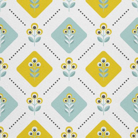 Telas decorativas para exteriores Oxford - diseño floral abstracto escandinavo (1/5)