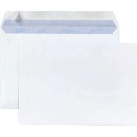 25 enveloppes blanches en papier 80 g - 16,2 x 22,9 cm