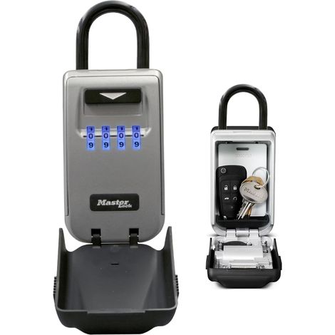 1 Boite A Clef Master Lock, Code Retroeclaire, Anse Vinyle, Aluminium, Exterieur, Location (1/5)