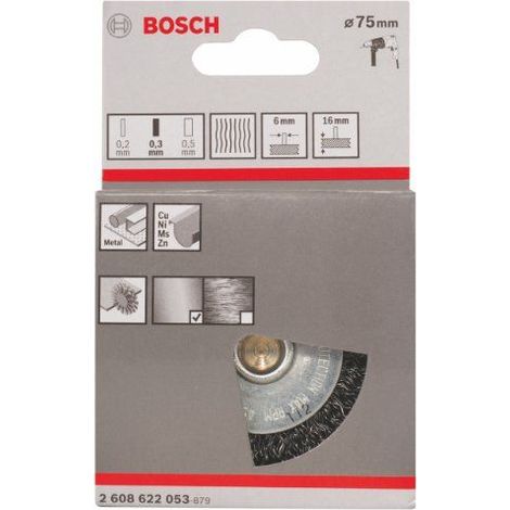 Bosch Brushing PRO Metal clean Wire Wheel Straight Shank 75 x 0.3 mm 2608622053