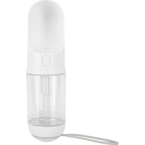 Stilvolle, leichte und auslaufsichere Hunde-Trinkflasche aus einem Stück – tragbarer Wasserspender für Haustiere, 330 ml, Weiß (1/5)