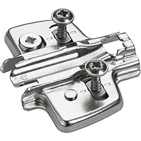 HETTICH Exzenter Kreuzmontageplatte, Spanplattenschraube, Distanz 3 mm