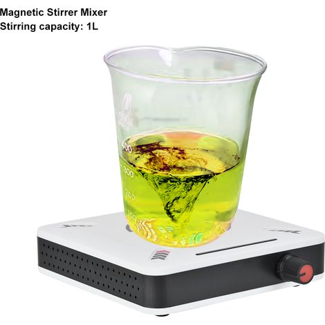 Mélangeur magnétique HJ-1S Mini en plastique 1000 ml 25 W, vitesse de rotation 0-2400 tr/min (1/5)