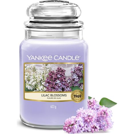 Bougie parfumée Grand pot Fleurs de Lilas Bougies à longue durée jusqu'à 150 heures Cadeaux parfaits pour femmes (1/5)