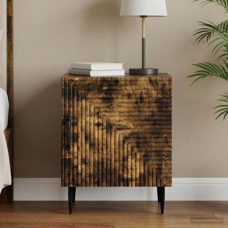 Armadio da Notte Rovere Fumo 43 x 34,5 x 50 cm vidaXL (1/5)