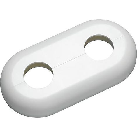 rosace double type Mailand blanc - similaire RAL 9016 diam trous 16 mm - écart trous 50 mm