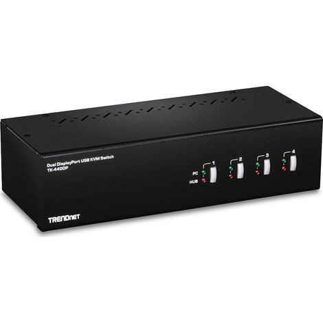 TK-440DP interruptor KVM Negro, Plata