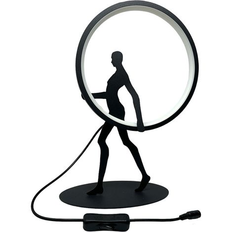 Lampada da tavolo decorativa 9 watt scultura corpo uomo illuminazione a led lume contemporaneo (1/5)