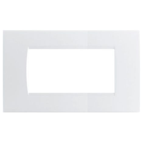 Mapam Serie elettrica Frutti Compatibili serie Bticino Light (ART)  Placca 4 Moduli bianca
