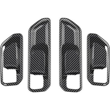 1 Farbsatz: Carbonfaser-Textur Material: ABS Türverkleidung innen, Türgriffrahmen innen Passend für Toyota. (1/4)