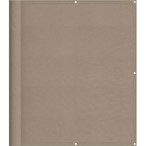 Écran de balcon taupe 120x800 cm 100% polyester oxford (1/5)