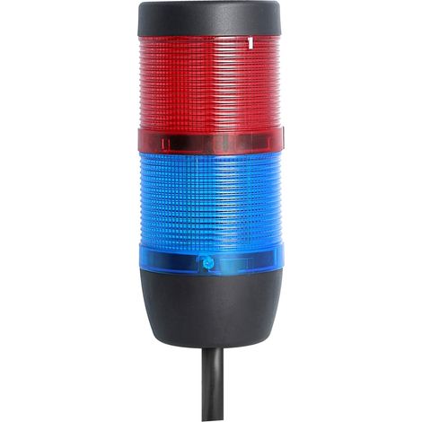 STEX24 Signalsäule blau-rot, 70mm, 24V AC/DC, LED-Dauerlicht Kabel 10,0 Meter, SS70-OB2/24 161 Anschlusstechnik: Anschlusskabel - 1 Stück (1/2)