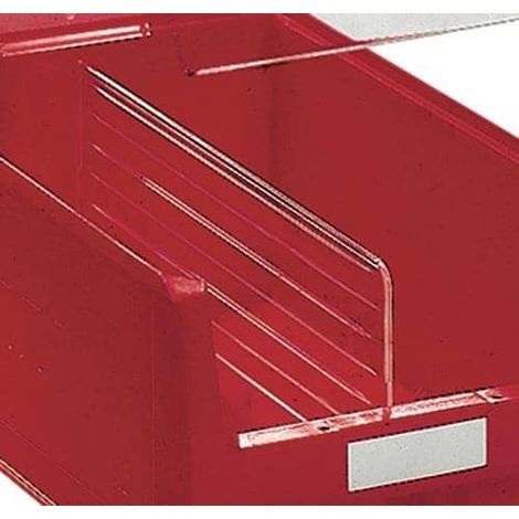 Längsteiler f.Sichtlagerkasten MK2 PS glasklar 10St./Btl.TECWERK (1/2)