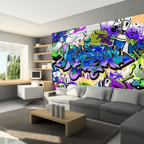 Papier Peint "Graffiti : Violet Theme" 70 x 100 cm (1/2)