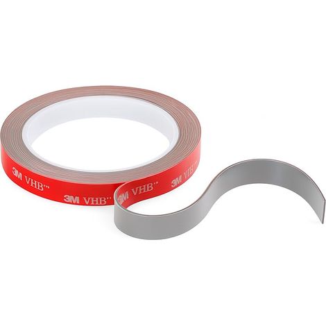 3M VHB - Nastro biadesivo in schiuma acrilica universale extra forte, impermeabile e resistente alle alte temperature, decorazioni natalizie, strisce LED, auto, casa e ufficio (12 mm x 3 m)