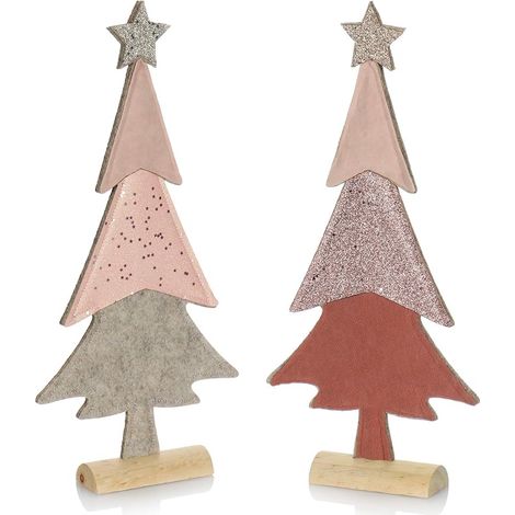 Support de Noël Rose, Sapin de Noël décoratif en Feutre (1/5)