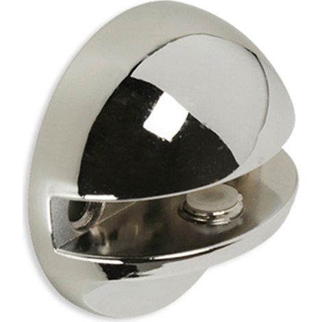 Support fixe pour étagères en verre et bois Fabriqué en Zamac Fini chromé brillant Pour étagères d&aposune épaisseur de 6 mm Mesures 404018mm Système de fixation vissé 2 unités - talla (1/2)