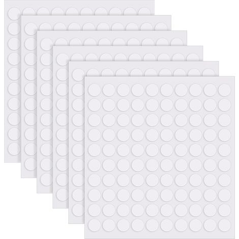 600 Points De Colle, Autocollant Double Face Transparent 10mm, Adhésif Sans Trace Pour Décoration Maison Et Fête