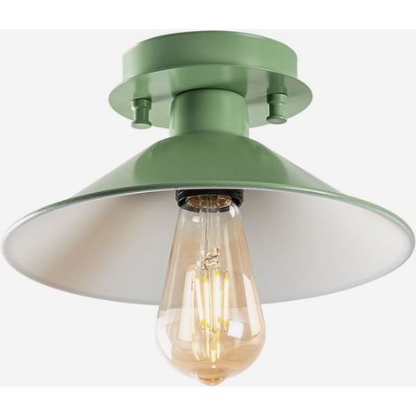 Plafonnier vintage en métal Ostel, design rétro avec douille E27 - Taupe (1/4)