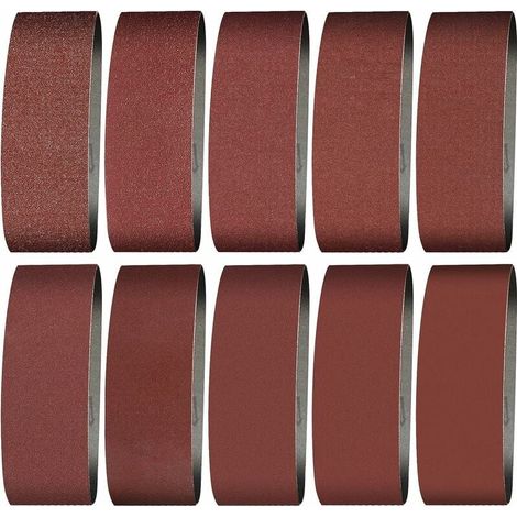Vtizikl Bande Abrasive 100X915 mm- Grains 240/60/80/120/150/240/400Bande de Ponceuse pour le Ponçage, le Polissage et le Dépoussiérage, Idéale pour le Bois (12 Pièces) (1/5)