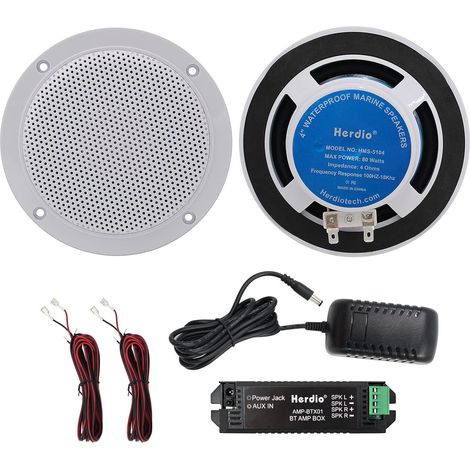 Kit de Haut-Parleur de Plafond,Compatible avec Bluetooth, étanche, pour la Salle de Bain, la Cuisine, la Maison et l’extérieur (1/5)
