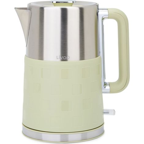 Bouilloire acier inoxydable DOD204 Livoo 1,7L, 2200W Indicateur de niveau d'eau, Protection contre la surchauffe