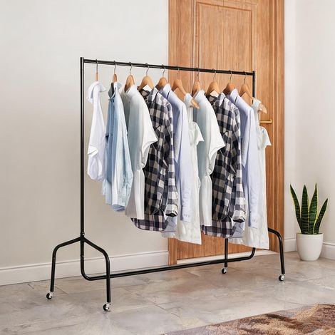 SunJet Porte-manteau, vestiaire sur pied, Portant à vêtements en acier - Réf. Nzayhcuuoecb (1/5)